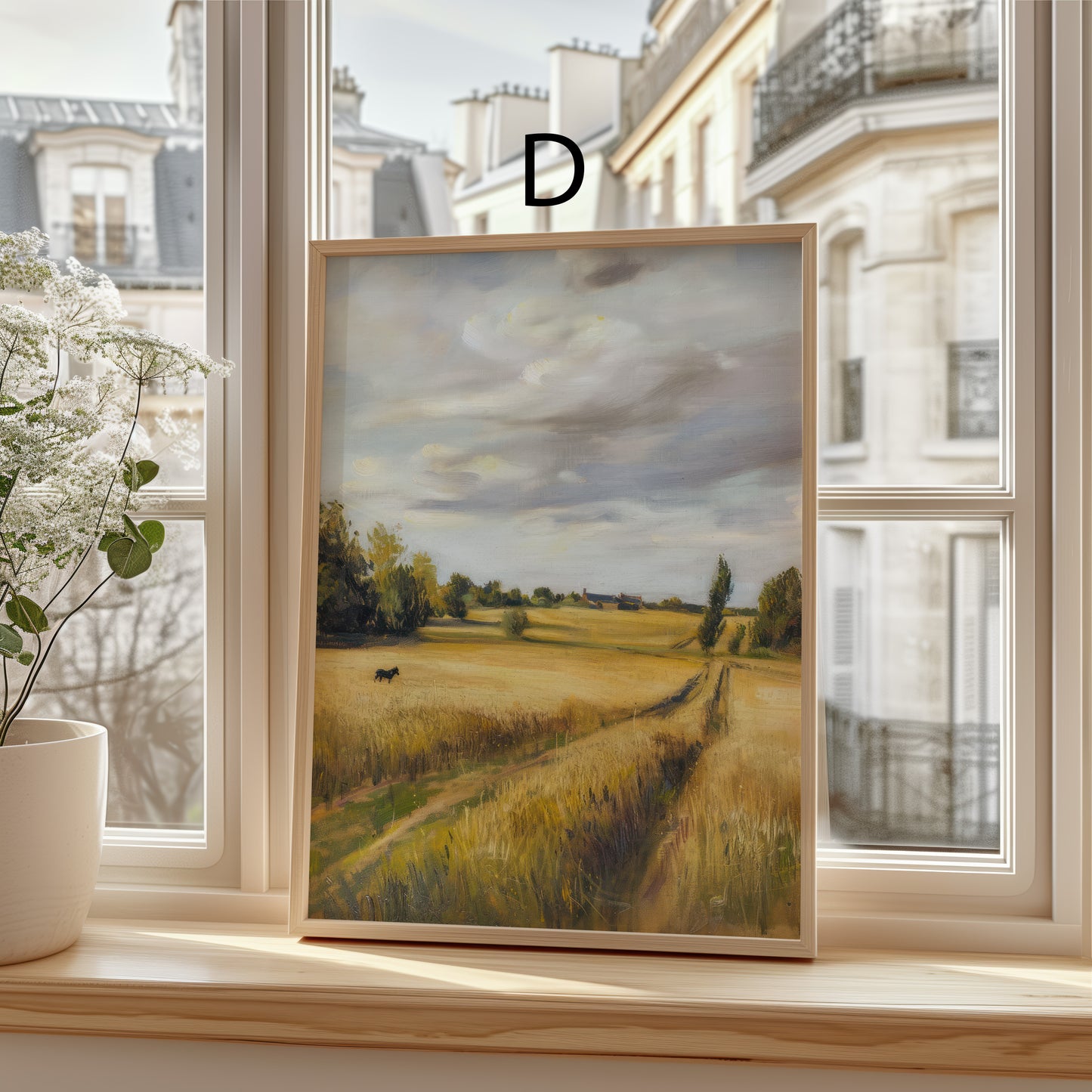 Moderne Vintage Kunst Poster · Geschenkidee · Blumen Eule Landschaft Klassische Wandkunst · Dekoprint ohne Rahmen