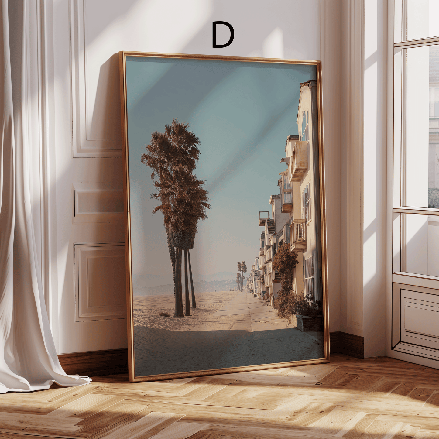 Strand Poster · Geschenkidee · Strand Palmen Meereslandschaften · Dekoprint ohne Rahmen