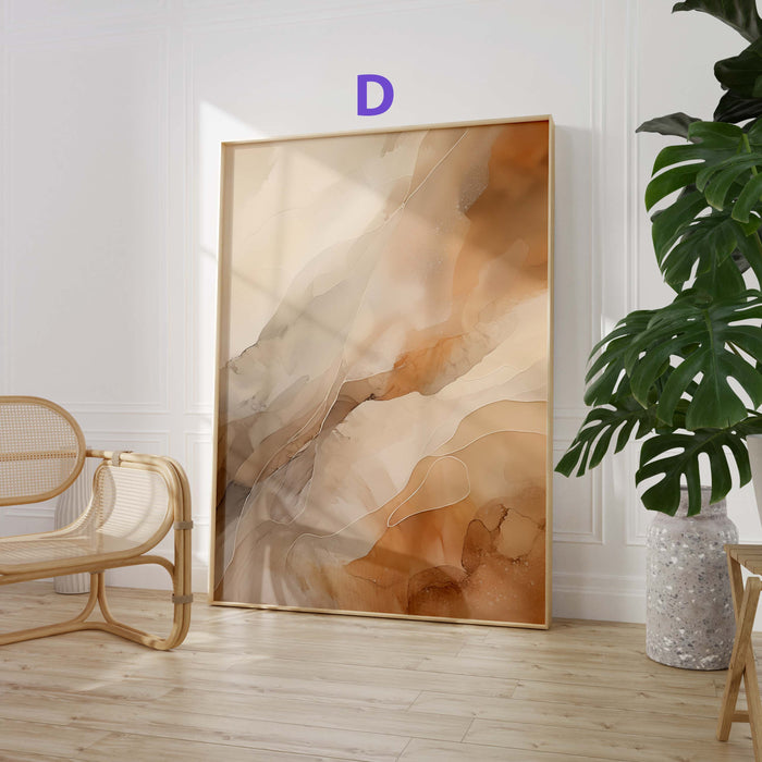 Organische Formen: Poster in Beige