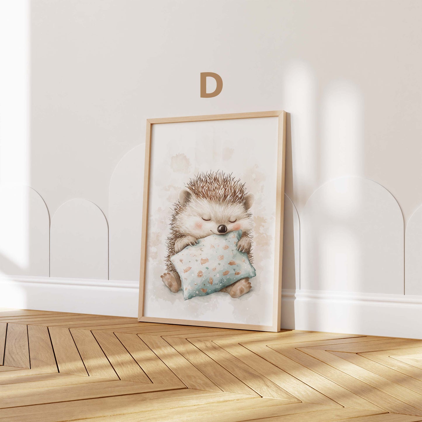 Süßes Waldtiere Poster · Geschenkidee · Schlafende Waldtier Aquarell Illustration · Kinderzimmer Wanddeko · Print ohne Rahmen