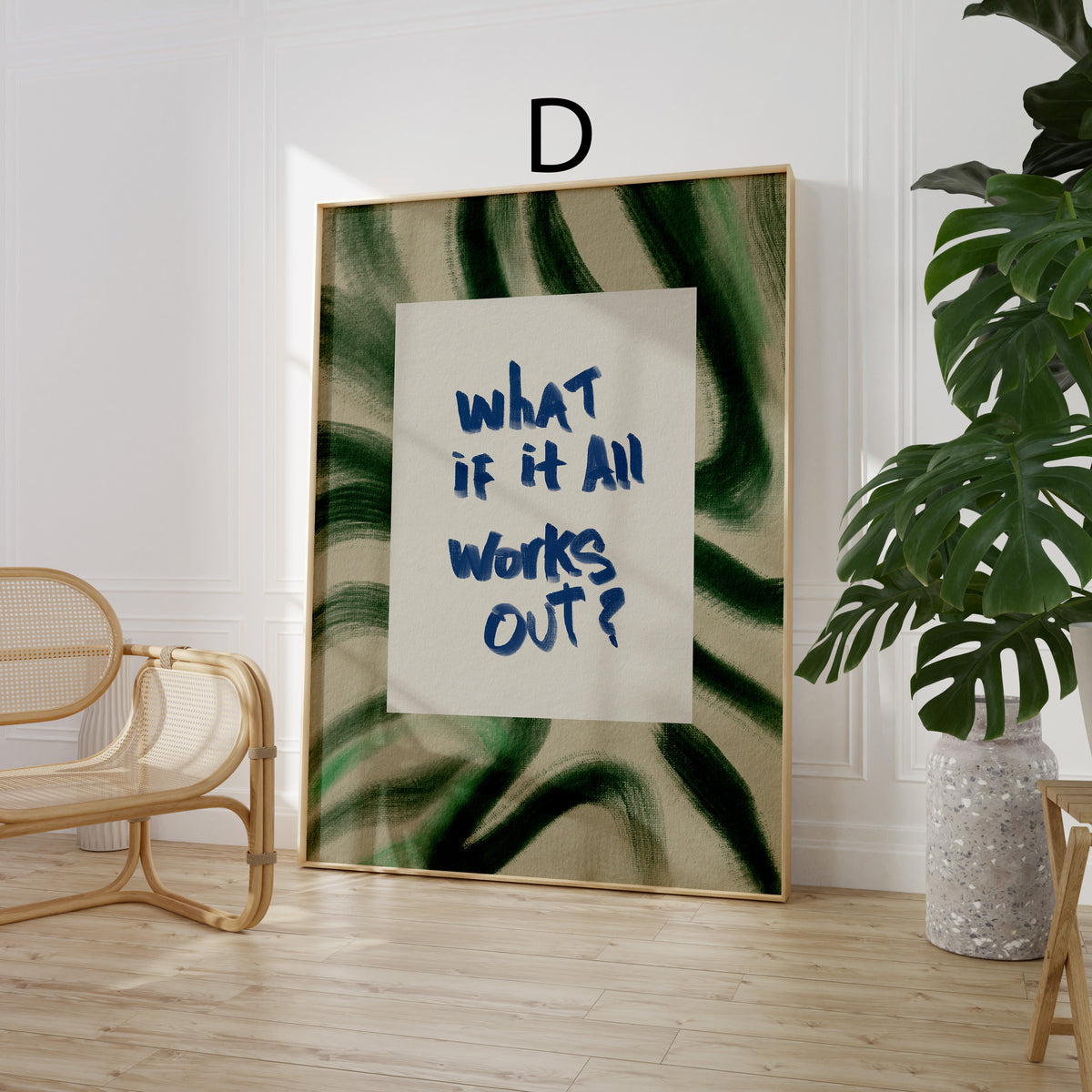 Poster Wandbilder Wohnzimmer · Typografie Abstrakte Kunst · Moderne Bilder ohne Rahmen