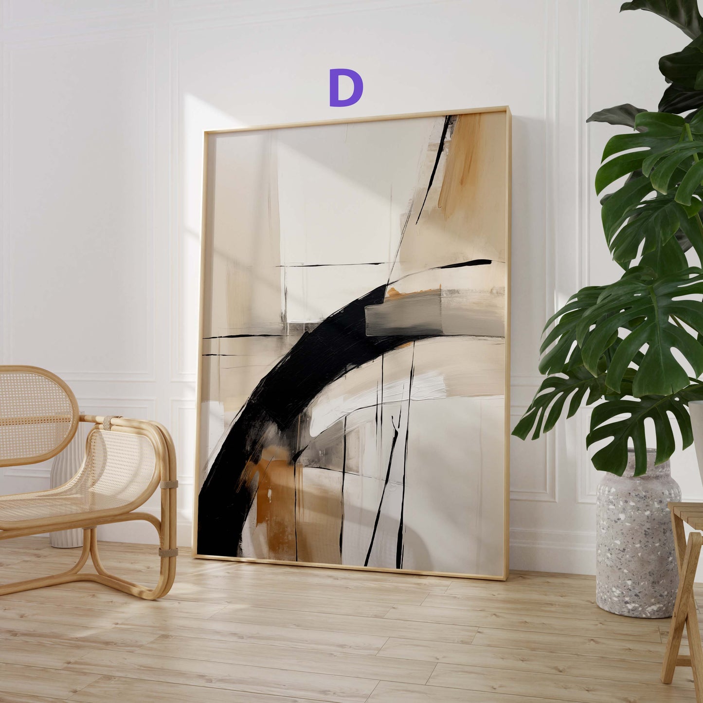 Abstrakte Marmor Poster · Geschenkidee · Fließende Beige Rosé Formen und Moderne Strukturkunst · Dekoprint ohne Rahmen