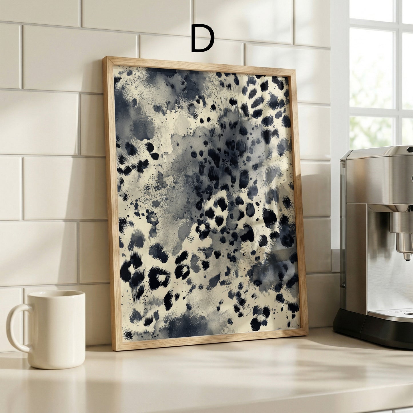 Tiermuster Poster · Geschenkidee · Stilvolle Zebra und Raubkatzen Fell Texturen Leopard Muster · Dekoprint ohne Rahmen