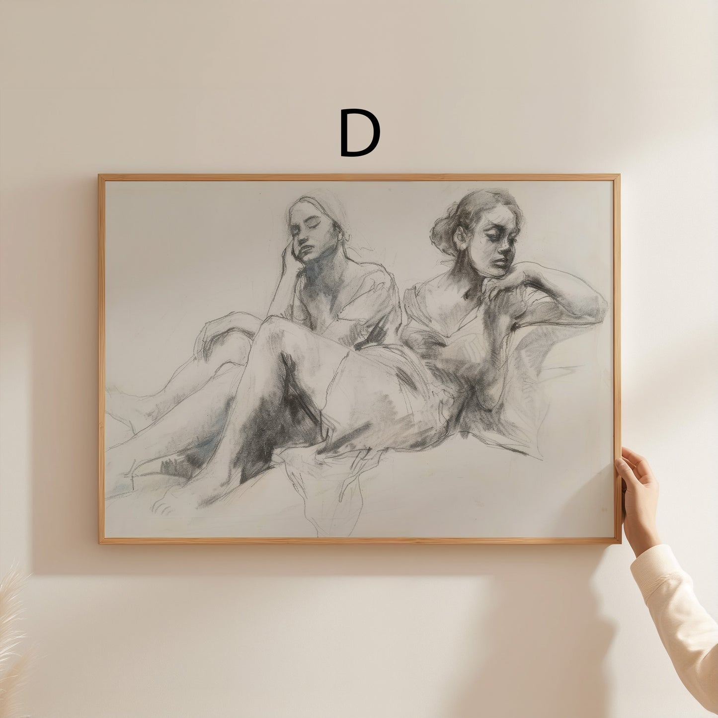 Moderne Landschaft & Figuren Poster · Geschenkidee · Natur Küste Skizzen Zeitlose Wandkunst · Dekoprint ohne Rahmen