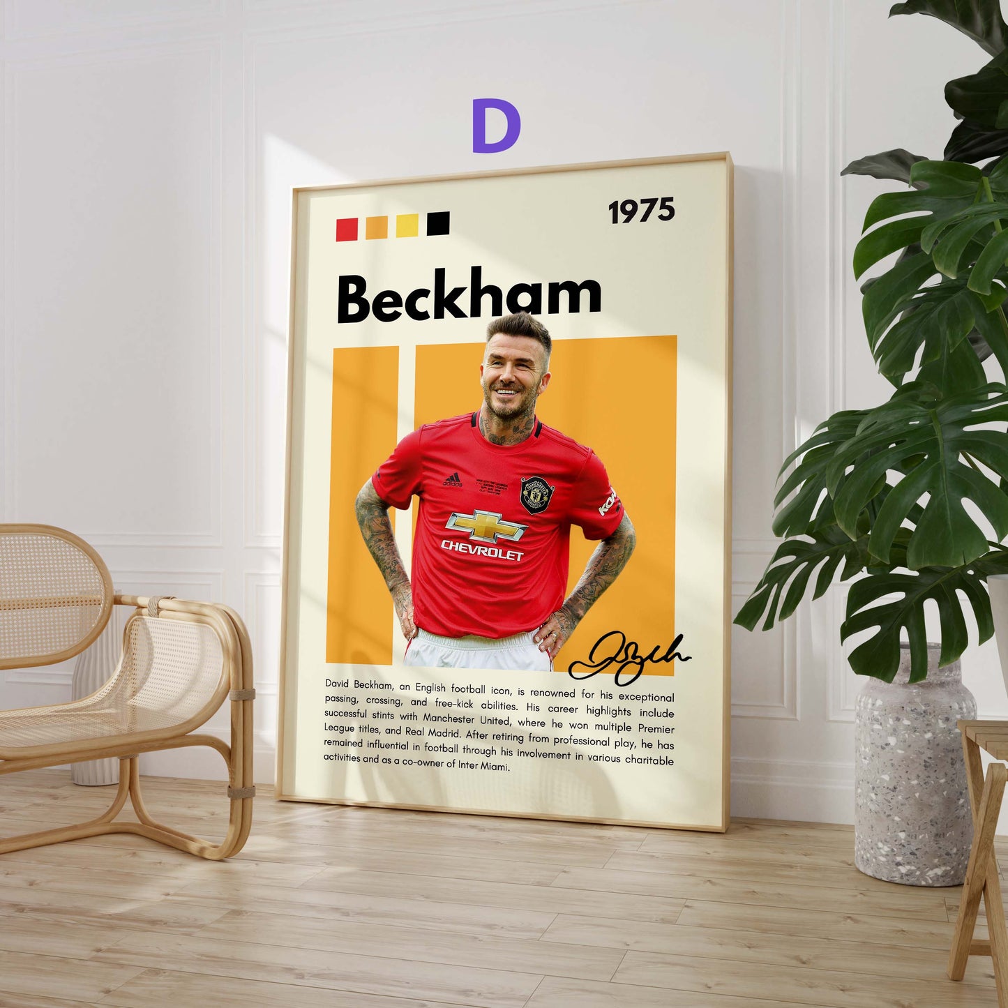 Fußball Legenden Poster · Ronaldo Benzema Neuer Beckham Ronaldinho Zidane · Sport Wanddeko · Dekoprint ohne Rahmen