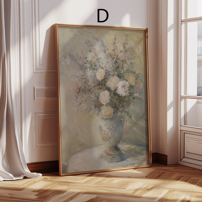 Dorf & Blumen Poster im Vintage Stil