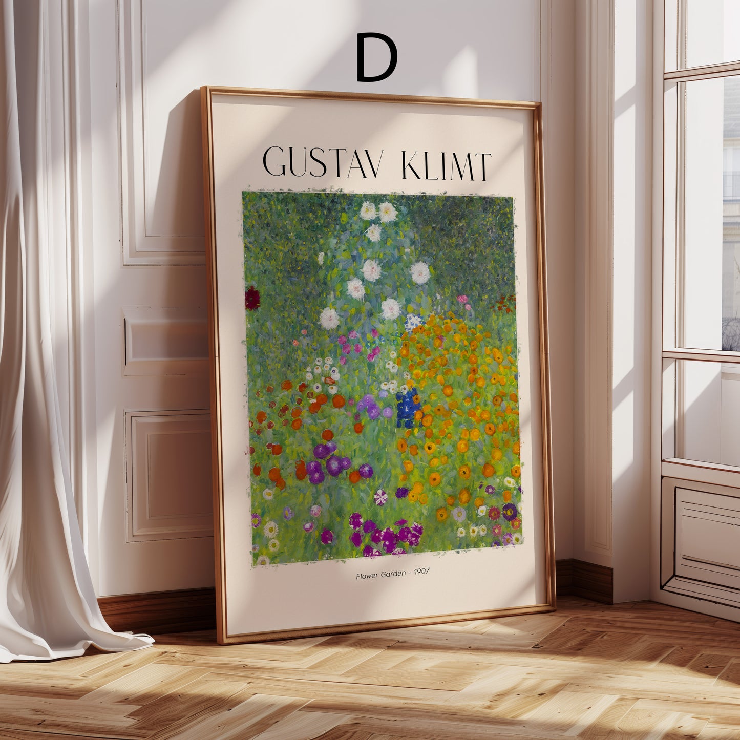 Gustav Klimt Kunst Poster · Geschenkidee · Jugendstil Porträts Blumen Garten Klassische Meisterwerke · Dekoprint ohne Rahmen