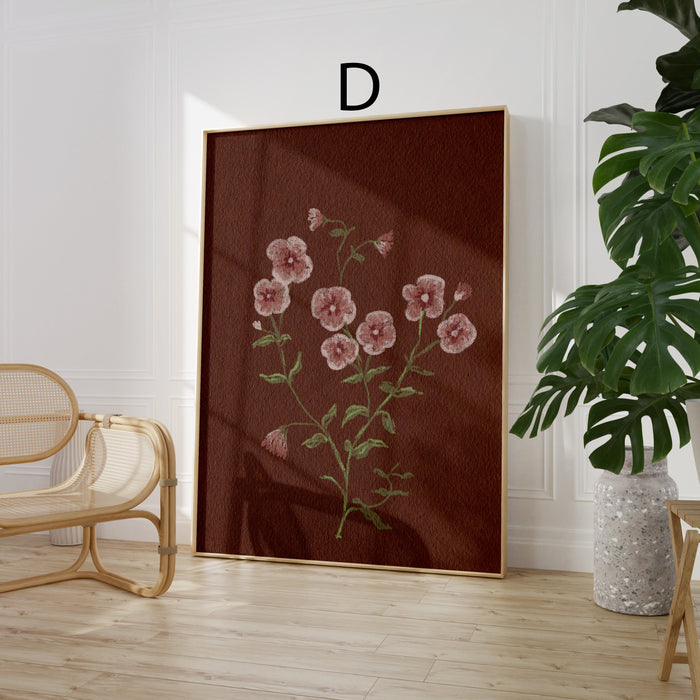 Geschenkidee · Botanische Blumen und Schwan Poster Ästhetische Natur und Mode Kunst · Dekoprint ohne Rahmen | JUSTGOODMOOD