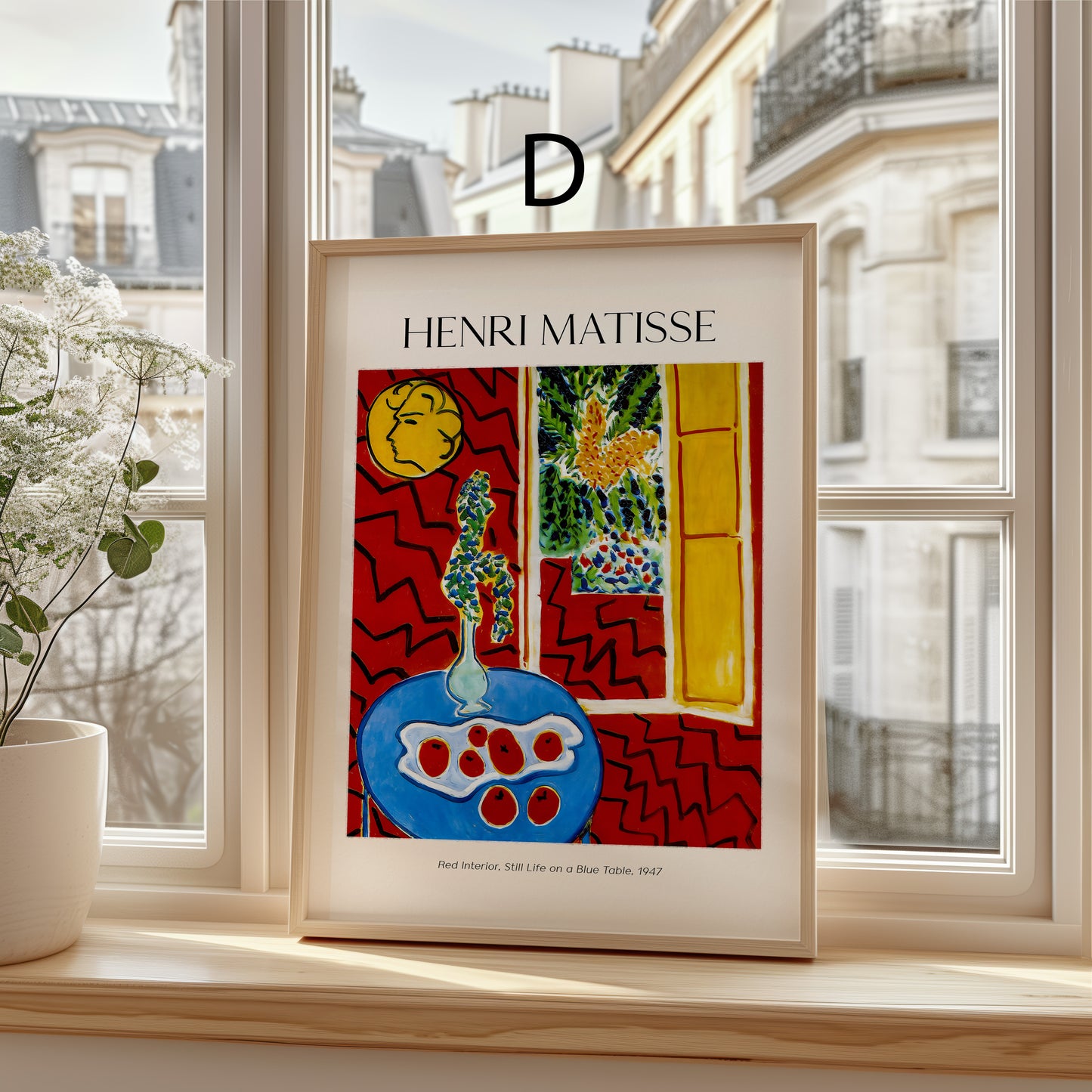 Henri Matisse Poster · Geschenkidee · Blaue Fenster Stillleben Porträts Fauvistische Interieurs · Dekoprint ohne Rahmen