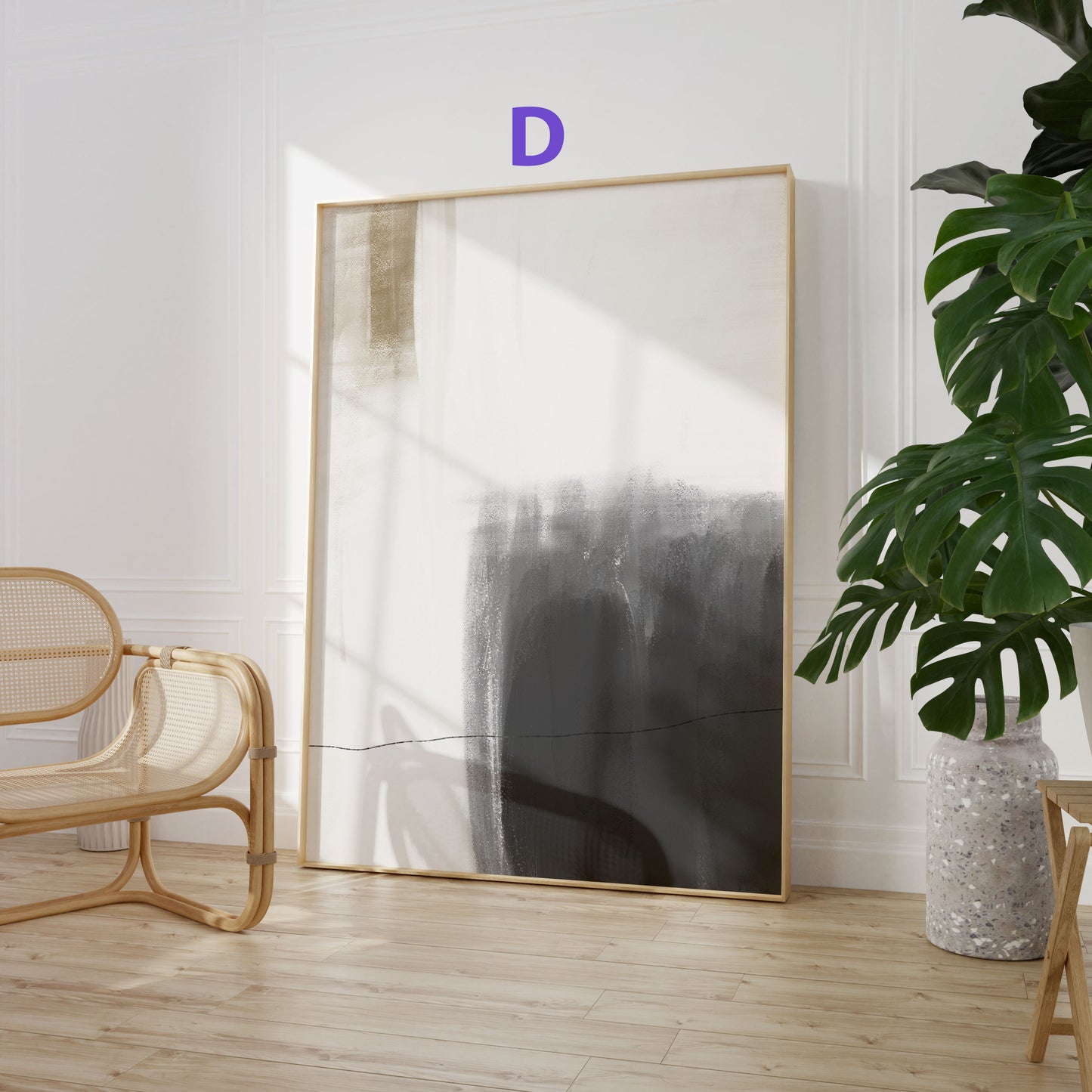 Abstrakte Linien Poster · Geschenkidee · Minimalistische Line Art in Beige, Schwarz und Naturtönen · Dekoprint ohne Rahmen