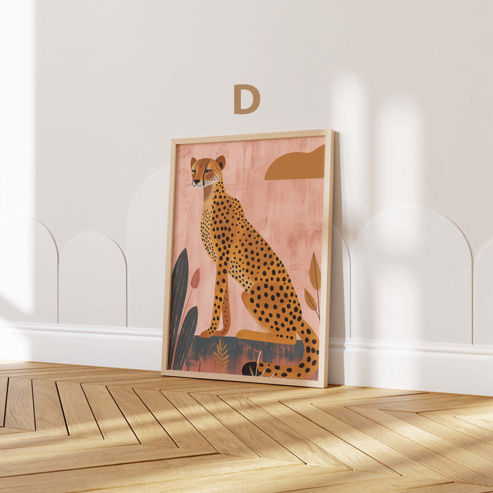 Süße Tiere Poster mit Katze, Gepard und Einhorn