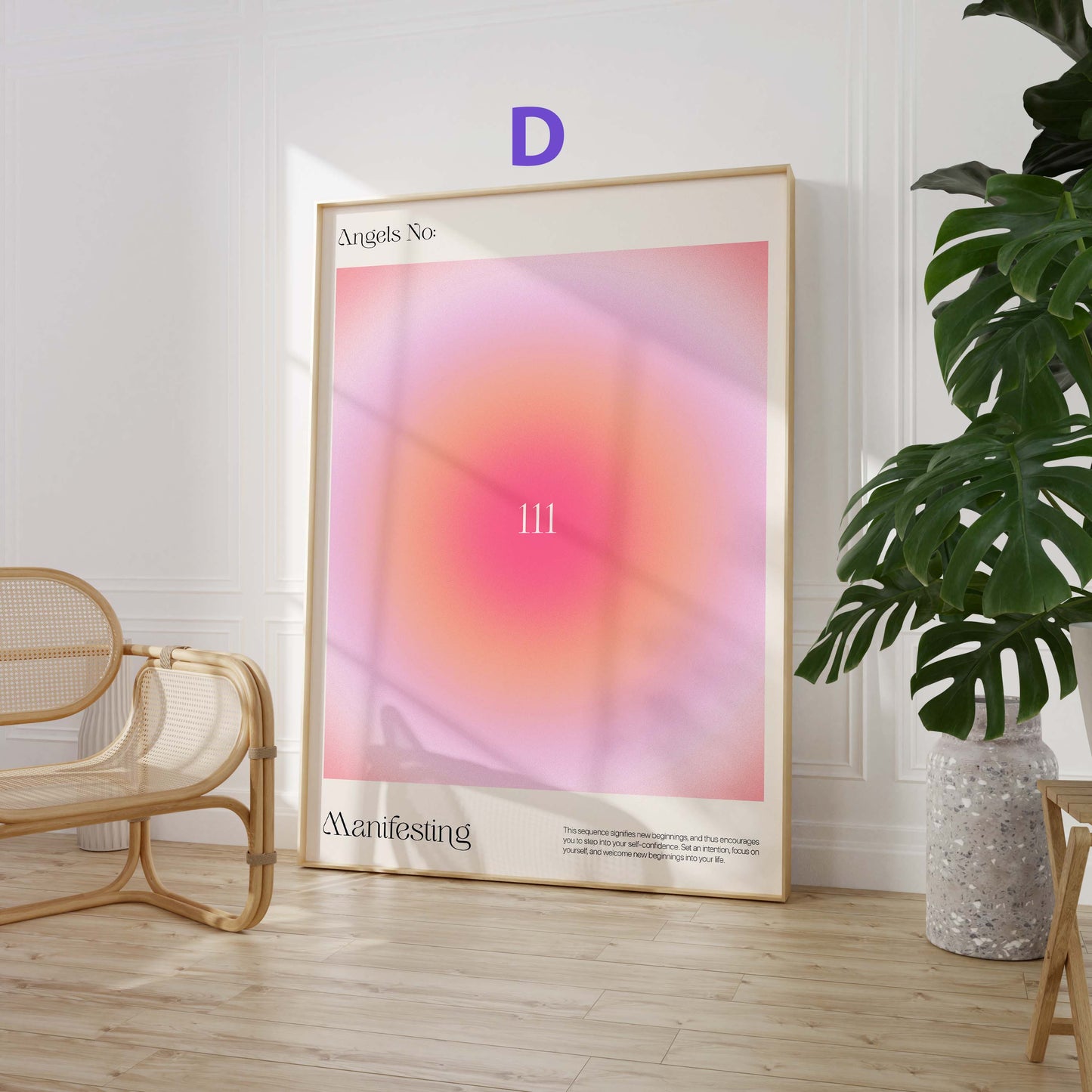 Angel Numbers Poster · Geschenkidee · Minimalistisches Spiritual Style Design · Urban Kunst · Moderne Wanddeko · Print ohne Rahmen