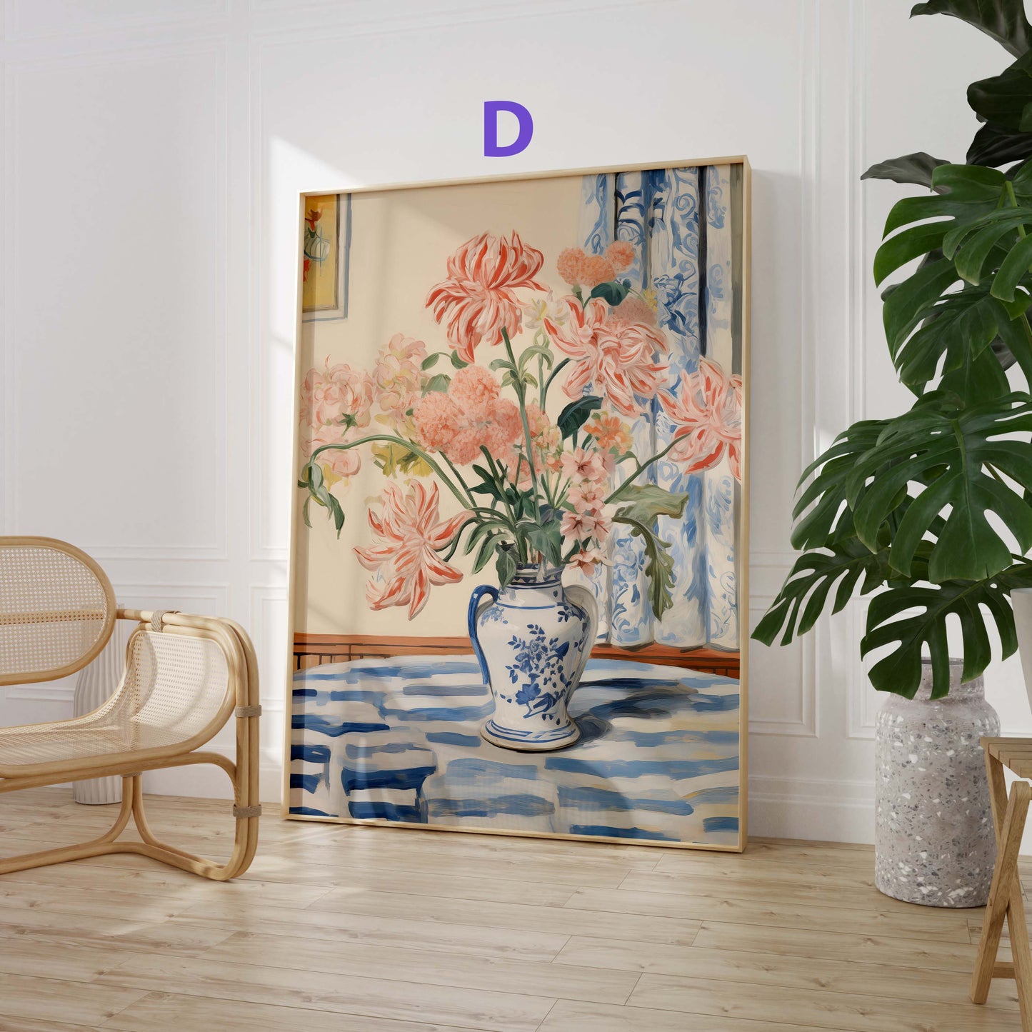 Blumen Poster · Geschenkidee · Bunte Wildblumen · Florale Aquarellmalerei · Vintage Stil · Dekoprint ohne Rahmen