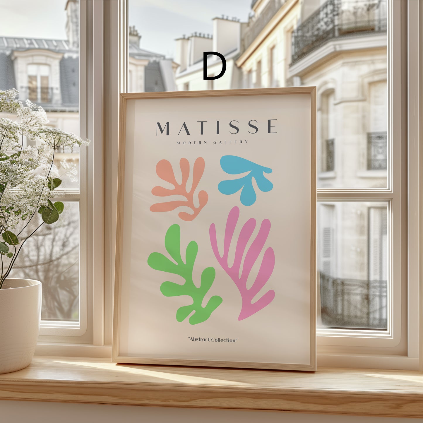 Matisse Poster · Geschenkidee · Abstrakte Formen Matisse Scherenschnitt Kubistische Porträts · Dekoprint ohne Rahmen