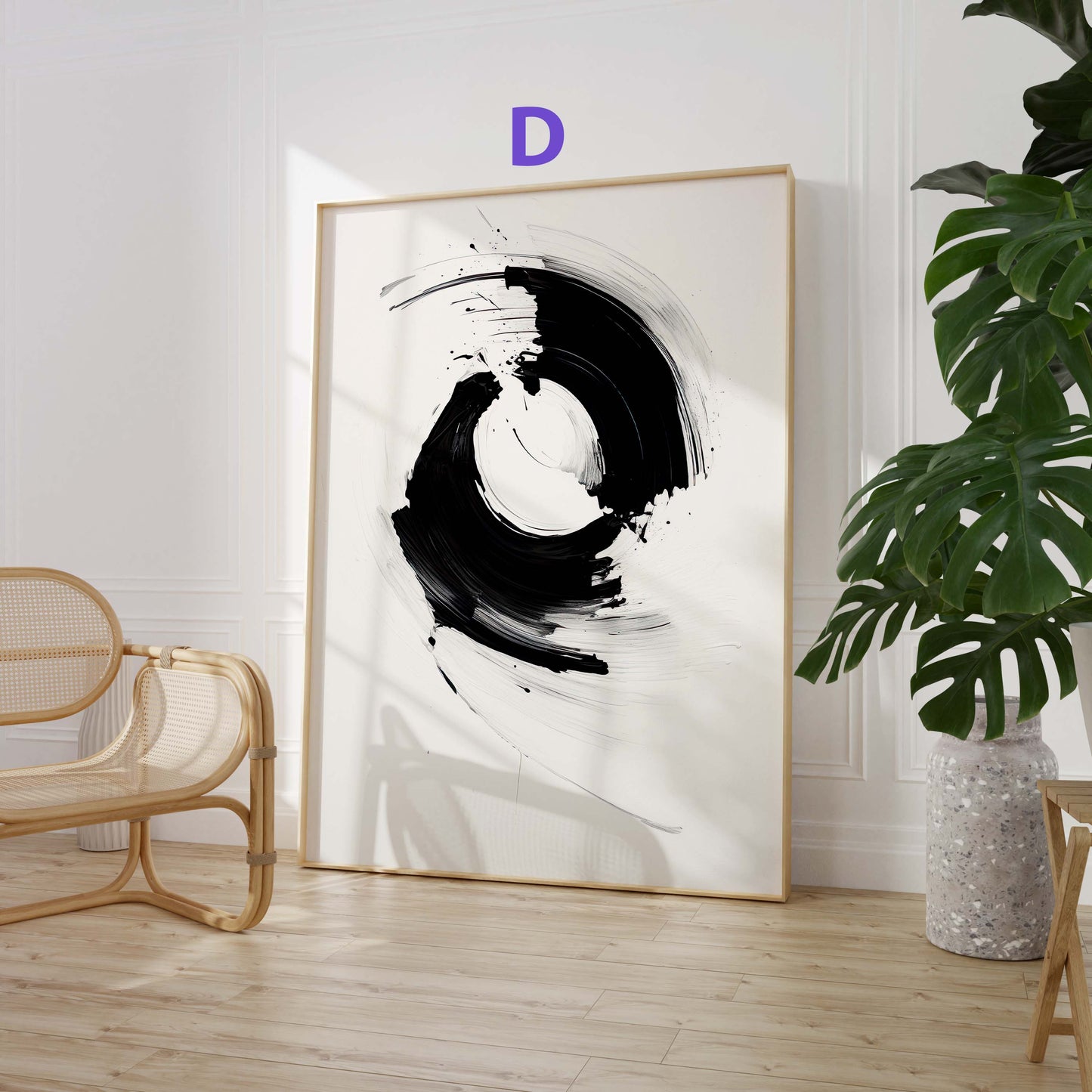 Moderne Abstrakte Kunst Poster · Geschenkidee · Geometrische Schwarz Beige Wandbilder für Wohnzimmer Büro Schlafzimmer · Print ohne Rahmen