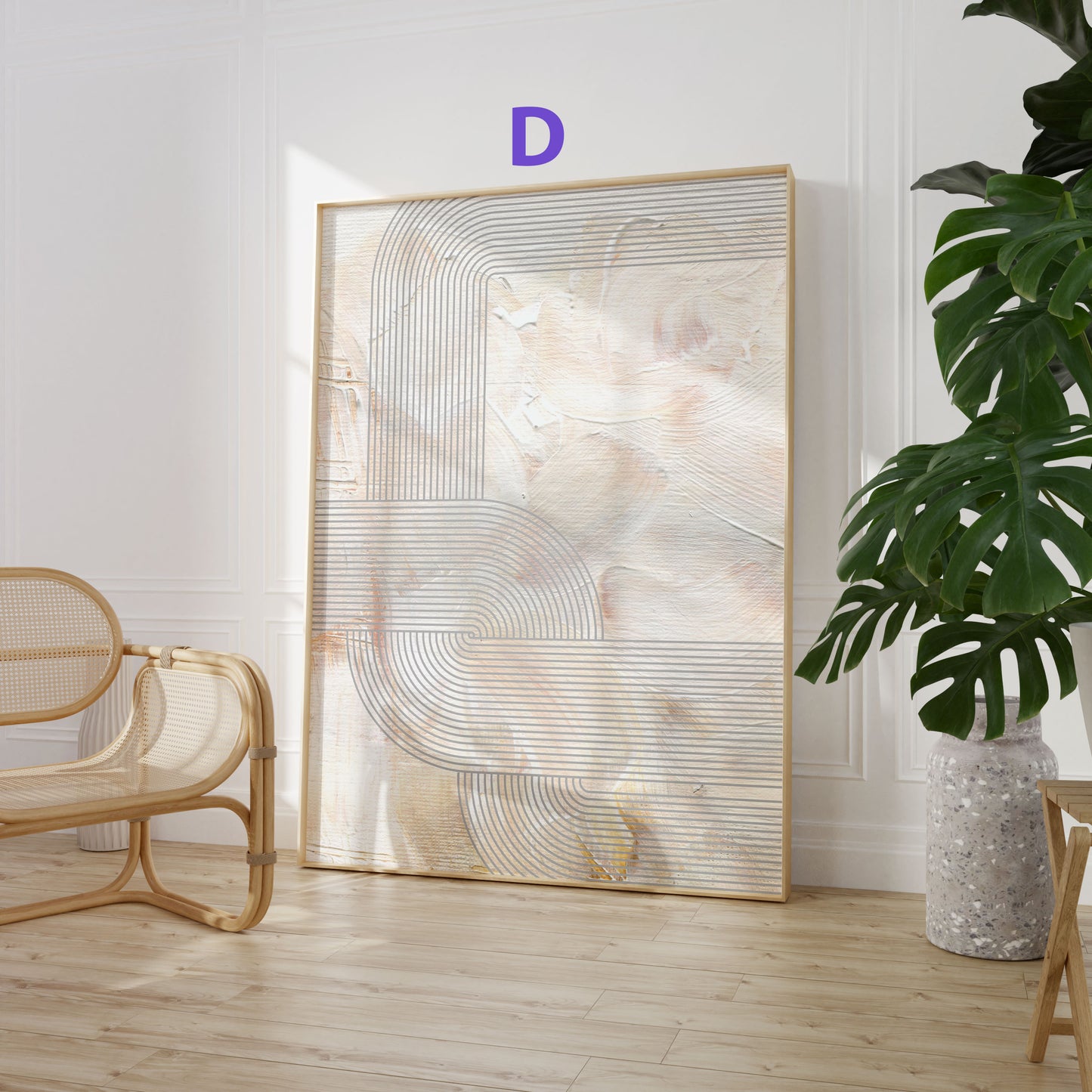 Abstrakte Linien Poster · Geschenkidee · Minimalistische Formen und Neutrale Wandkunst · Dekoprint ohne Rahmen
