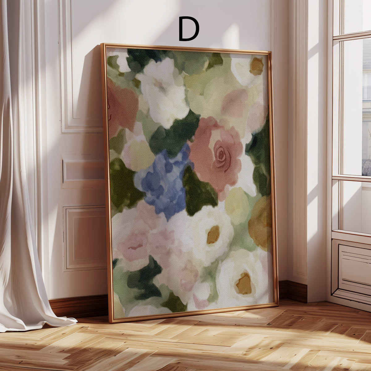 Blumen Poster Wandbilder · Florale Kunst Botanische Bilder · Wohnzimmer Deko ohne Rahmen