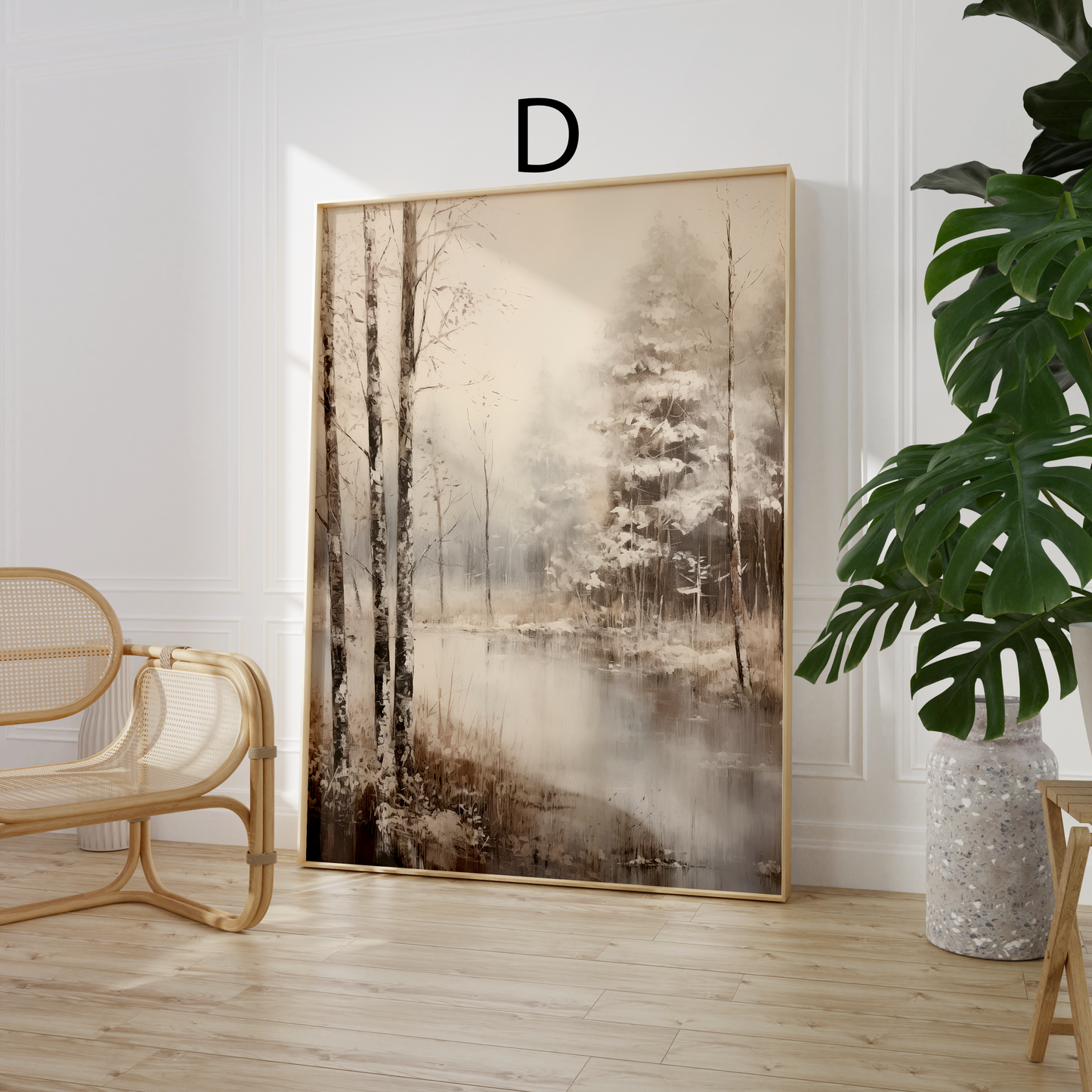 Vintage Landschaft Poster · Geschenkidee · Wald- und Meereslandschaften · Dekoprint ohne Rahmen