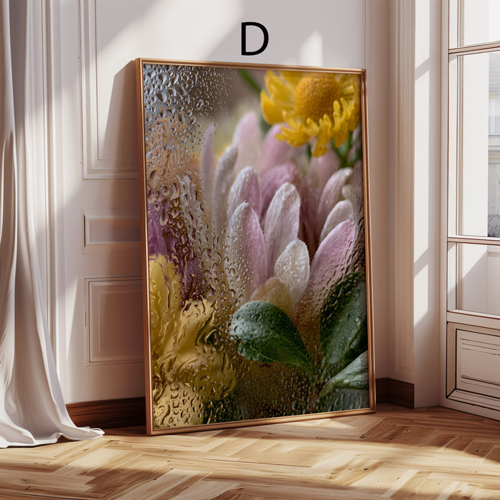 Geschenkidee · Tulpen und Blumen hinter Glas Poster Ästhetische Fotografie Prints · Dekoprint ohne Rahmen | JUSTGOODMOOD