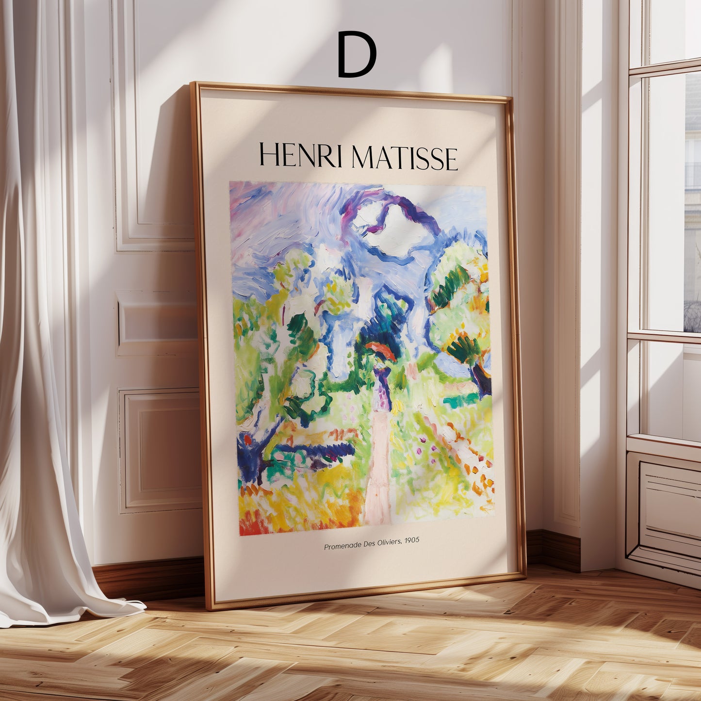 Henri Matisse Poster · Geschenkidee · Collioure Landschaften Goldfisch Offenes Fenster Fauvistisches Interieur · Dekoprint ohne Rahmen