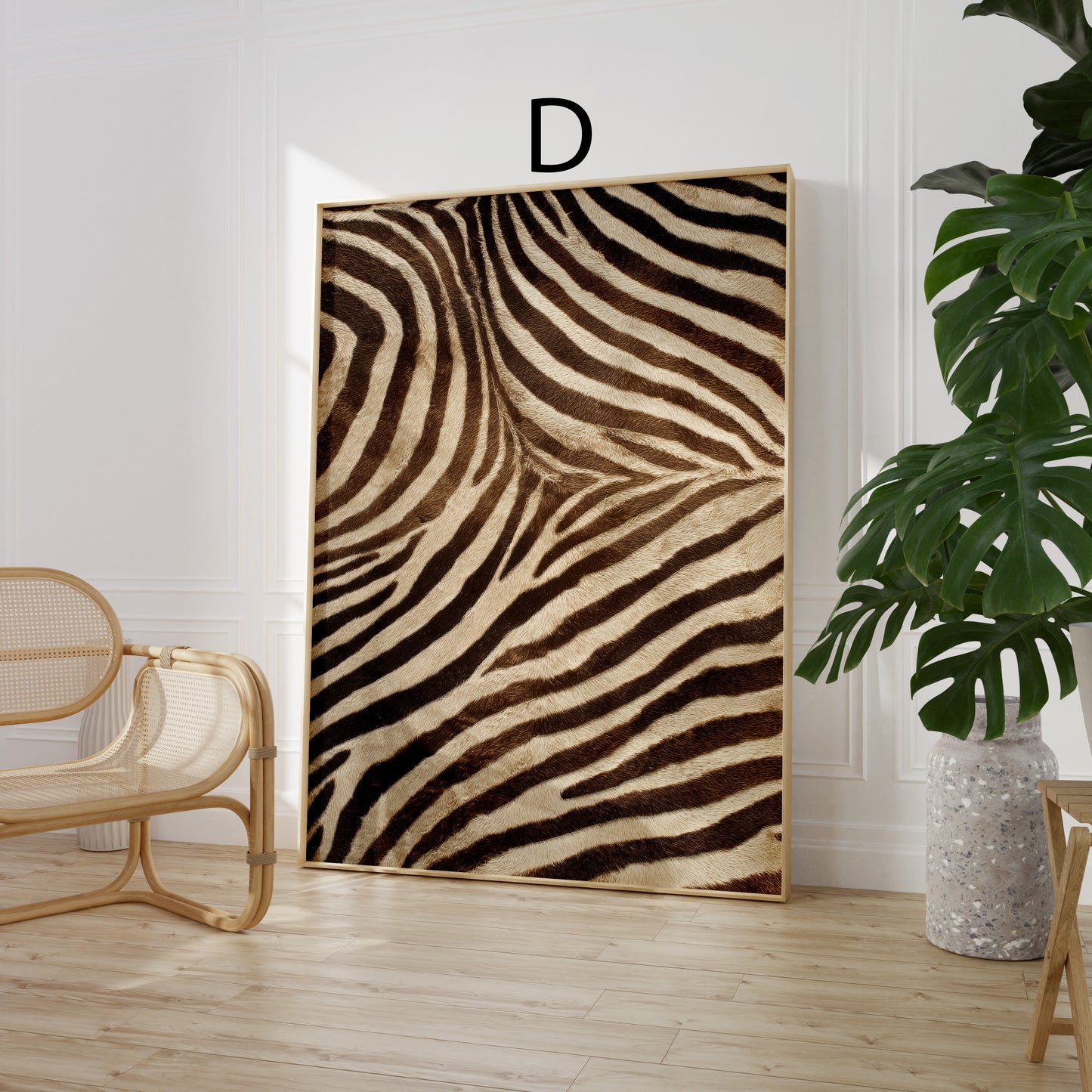 Safari Lines Poster · Geschenkidee · wilde Muster in eleganten Naturtönen · Dekoprint ohne Rahmen