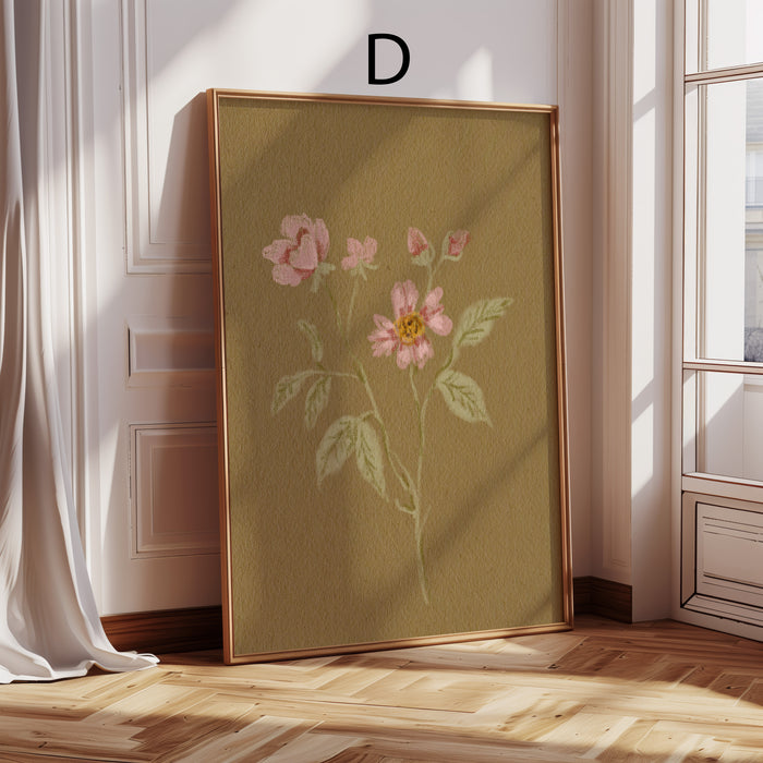 Geschenkidee · Blumen in Vase und Abstrakte Kunst Poster Ästhetische Prints · Dekoprint ohne Rahmen | JUSTGOODMOOD