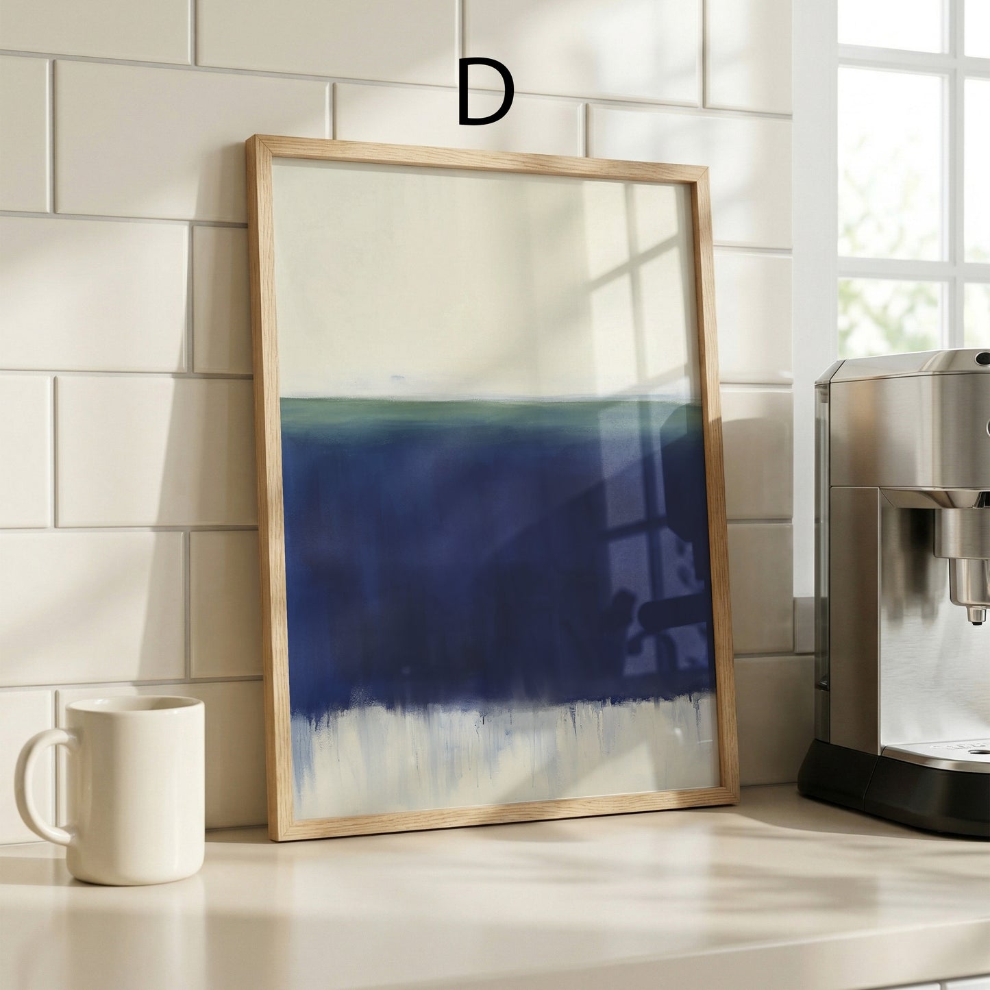 Abstrakte Poster · Wohnidee · Pastelltöne Farbflächen Künstlerische Pinselstriche · Dekoprint ohne Rahmen