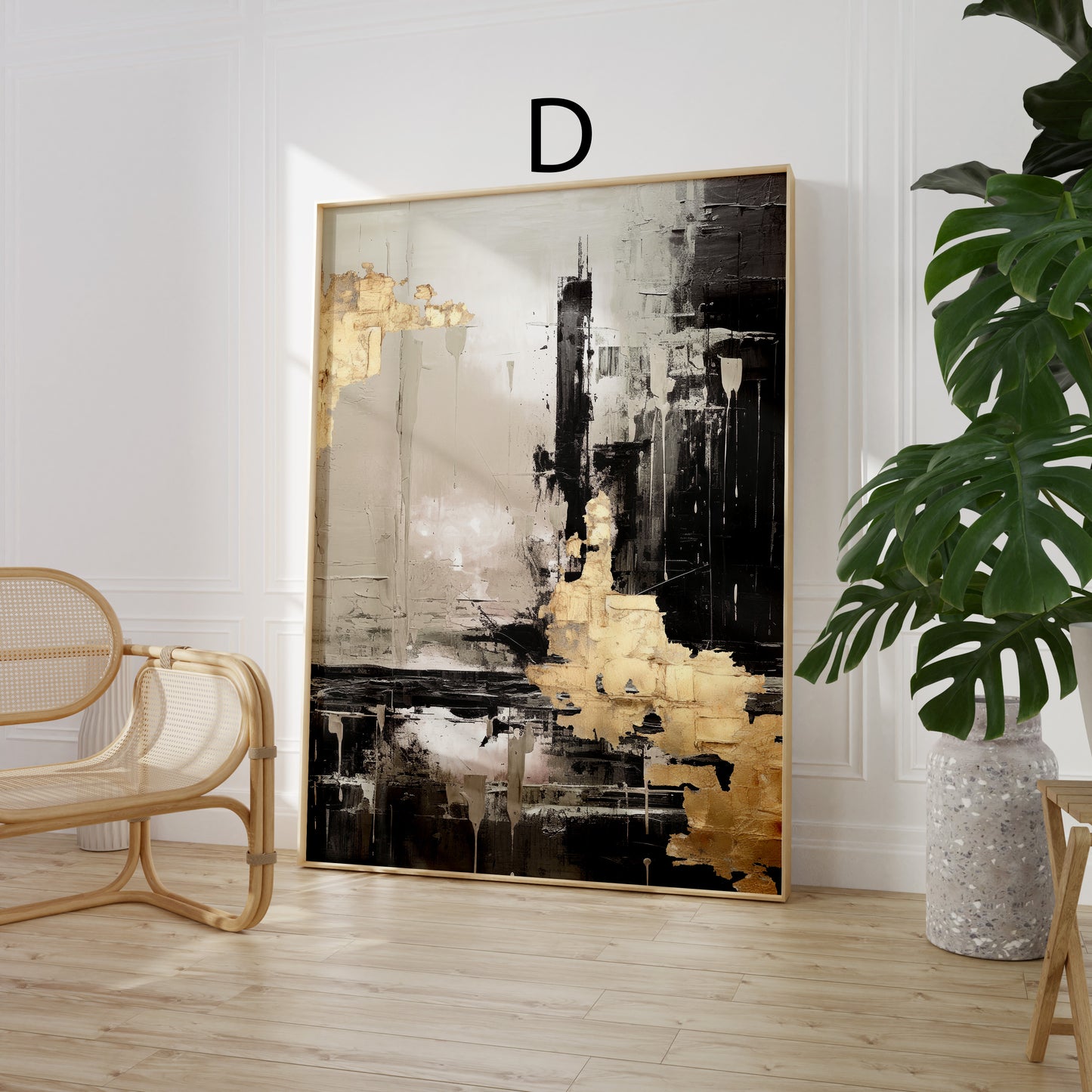 Abstrakte Poster · Geschenkidee · Elegante Silhouetten Minimalistische Formen Neutrale Farben Goldene Akzente · Dekoprint ohne Rahmen