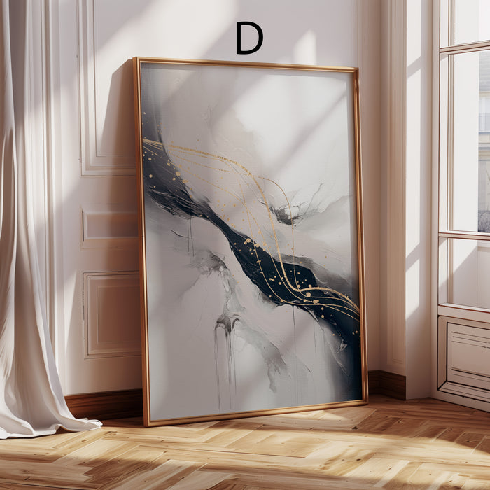 Geometrische Poster in Schwarz und Beige