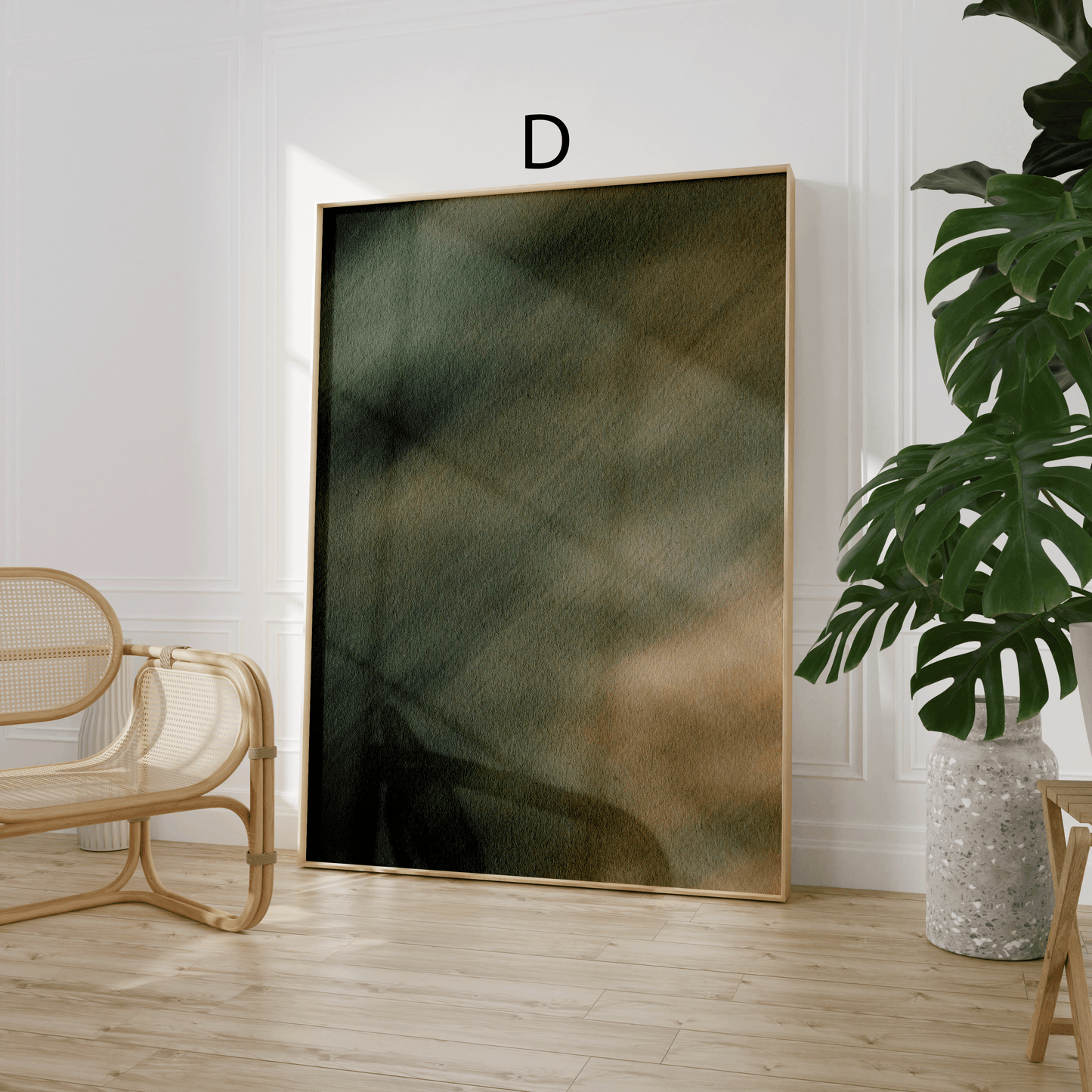 Abstrakte Grüne Aquarell Poster · Geschenkidee · Organische Formen Minimalistische Wandkunst · Dekoprint ohne Rahmen