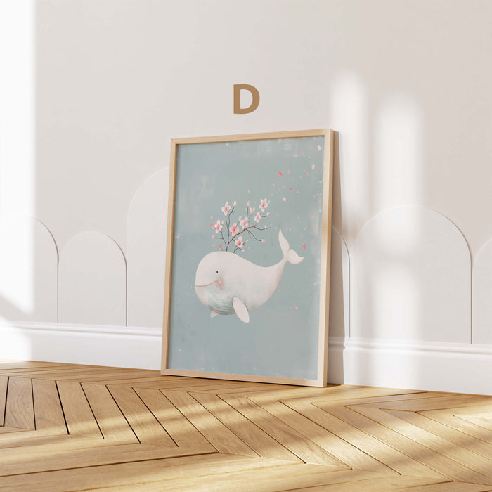 Wal und Gespenster Poster mit Sternen fürs Kinderzimmer