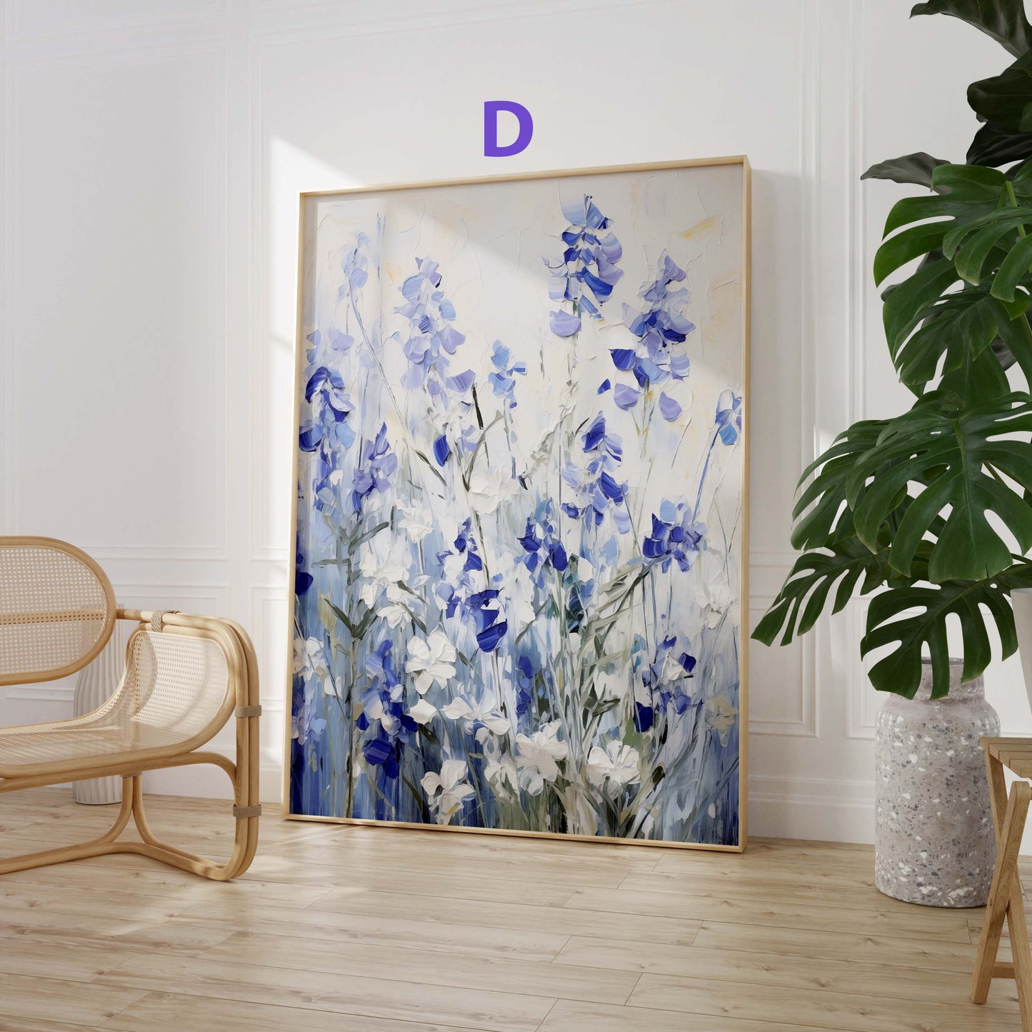 Blumen Poster · Geschenkidee · Romantische Wildblumen und Pastellblüten in Künstlerischer Aquarellmalerei · Dekoprint ohne Rahmen