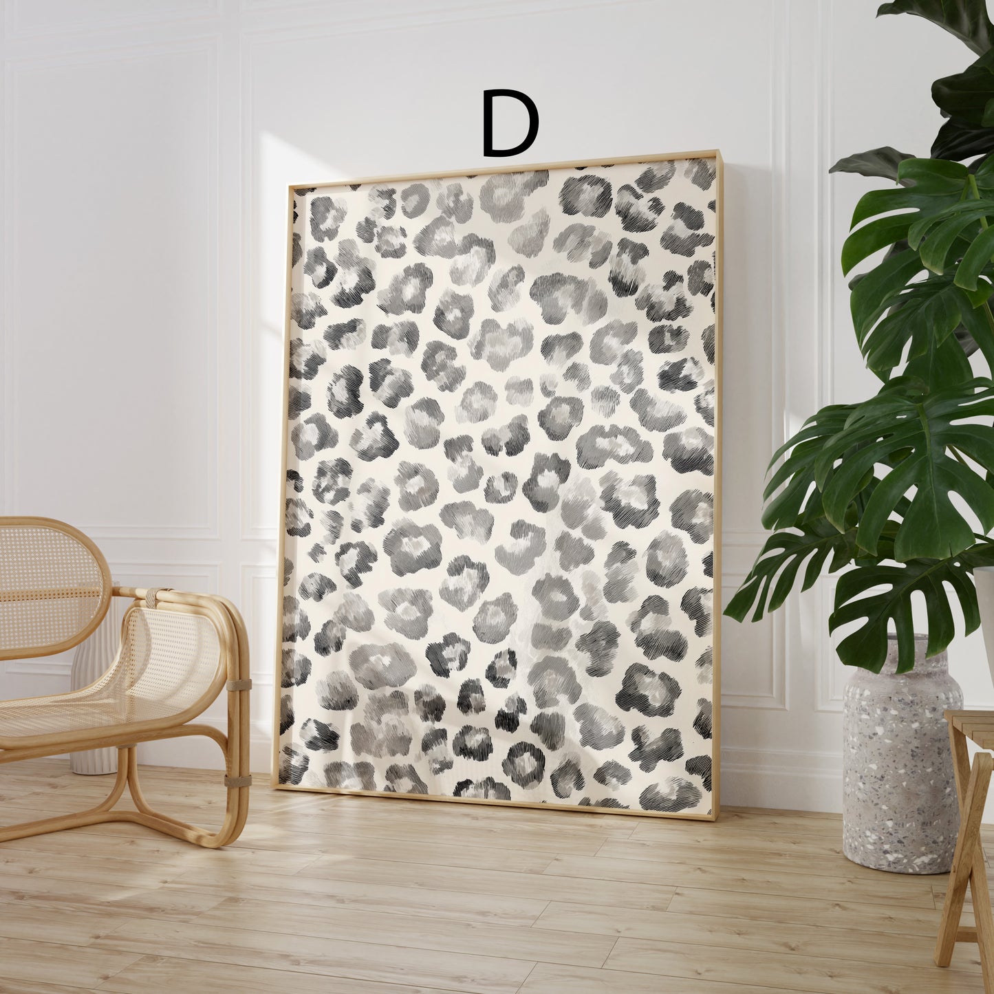 Tiermuster Poster · Geschenkidee · Moderne Tierfell Texturen Raubkatzen Muster und Abstrakte Flecken · Dekoprint ohne Rahmen