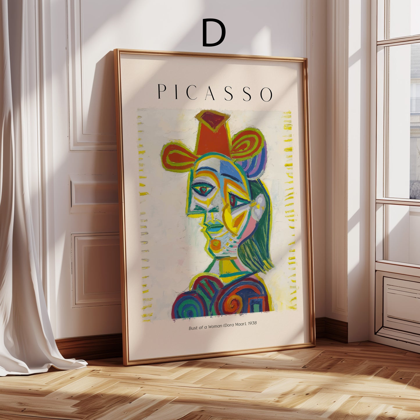 Picasso Poster · Geschenkidee · Kubistische Frauenporträt Mutter mit Kind Weeping Woman · Dekoprint ohne Rahmen