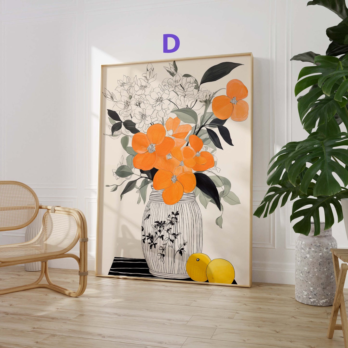 Blumen Poster · Geschenkidee · Wildblumen Wiesenblüten und Florale Naturkunst · Dekoprint ohne Rahmen