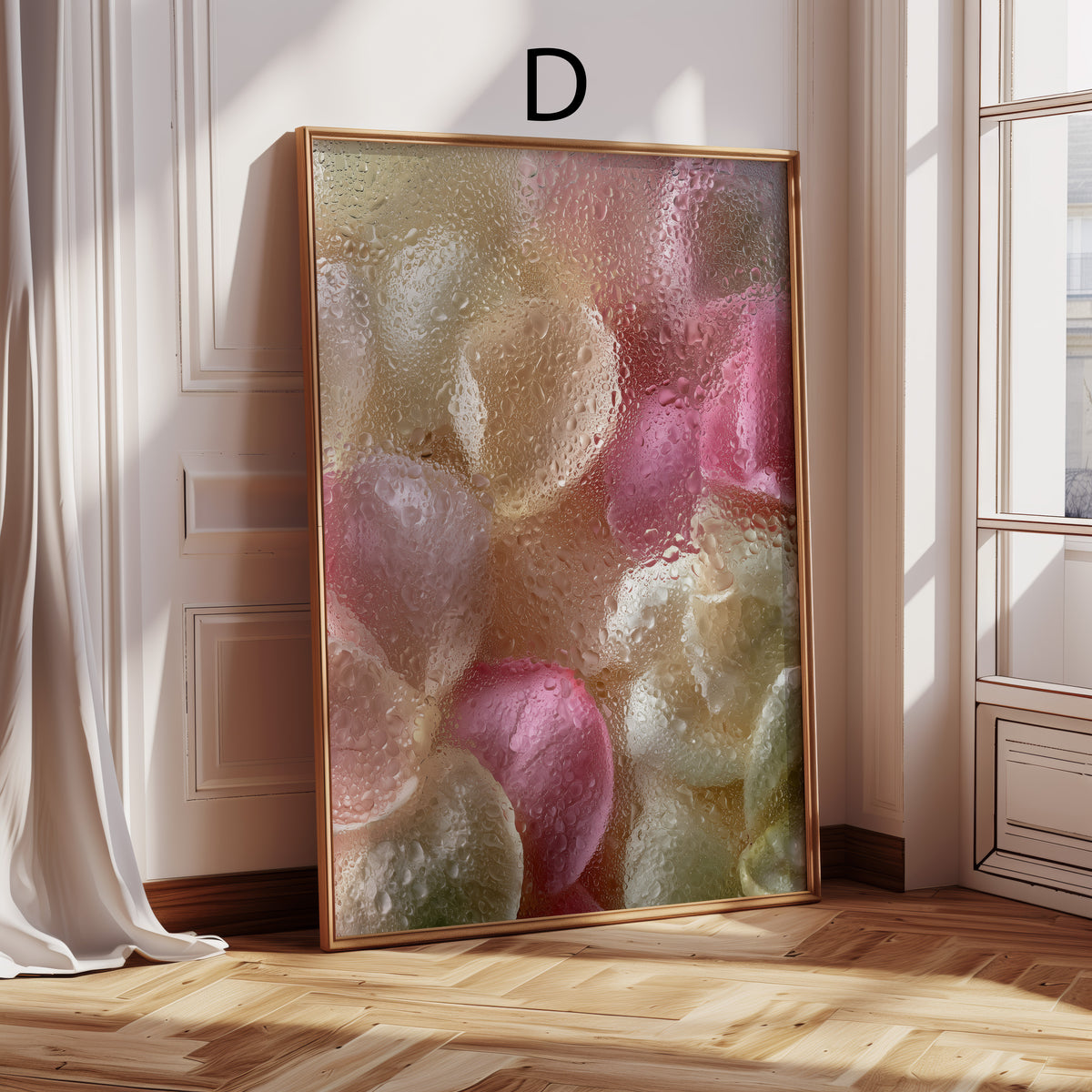 Blumen Poster · Rosen Tulpen hinter Glas Natur Fotografie · Dekoprint ohne Rahmen