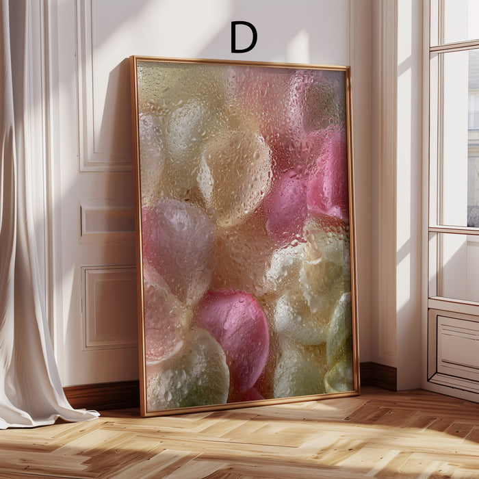 Geschenkidee · Rosen und Tulpen hinter Glas Poster Ästhetische Natur Fotografie · Dekoprint ohne Rahmen | JUSTGOODMOOD