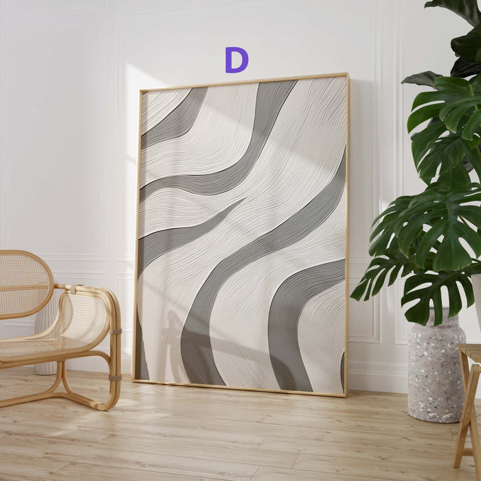 Geometrische Poster in Beige, Schwarz & Grau