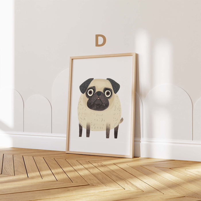 Niedliche Tierposter | Teddy, Hase & Giraffe für Kinderzimmer