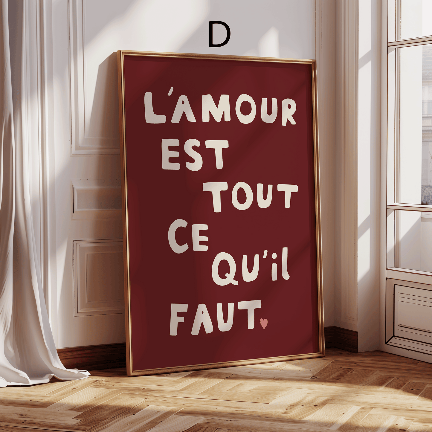 Frankreich Vintage Poster · Geschenkidee · Paris Blumen Café Illustration · Dekoprint ohne Rahmen