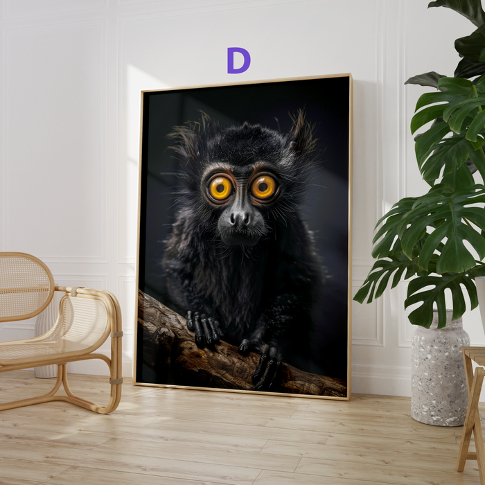 Affen Poster auf Baumwollcanvas – Premium Qualität