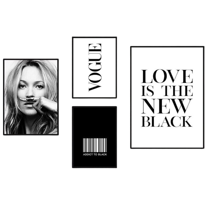 JUSTGOODMOOD Kate Moss Poster – Premium Wanddeko