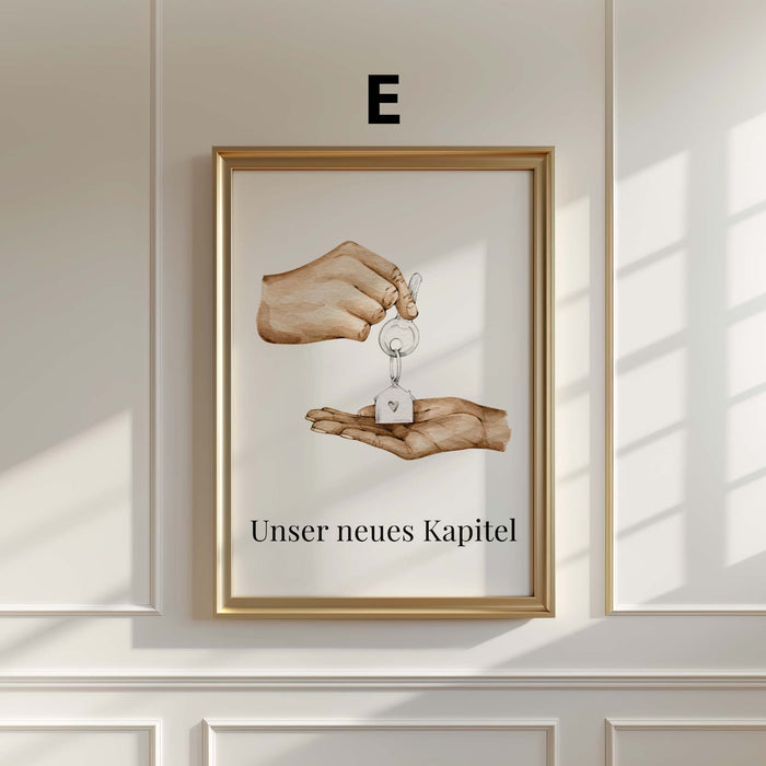 Personalisierter Schlüssel Poster – Premium Baumwolle