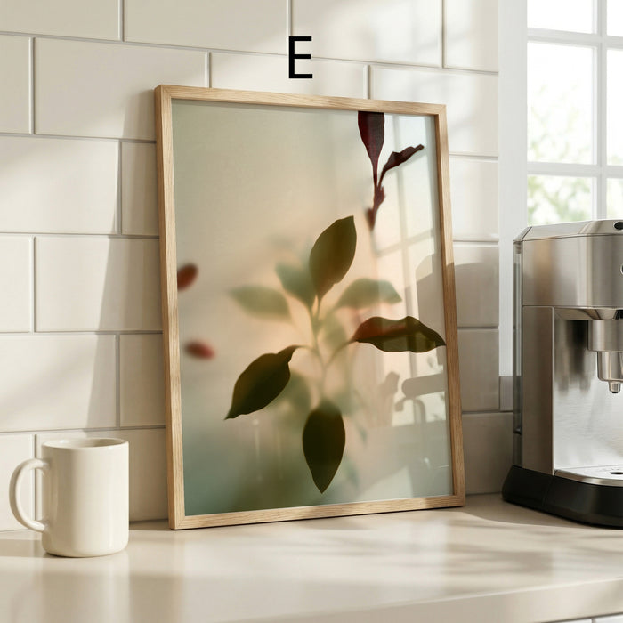 Geschenkidee · Blumen hinter beschlagenem Glas Poster Ästhetische Natur Fotografie · Dekoprint ohne Rahmen | JUSTGOODMOOD