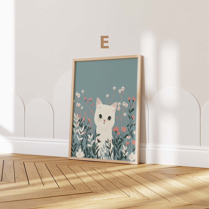 Süße Tiere Poster mit Katze, Gepard und Einhorn