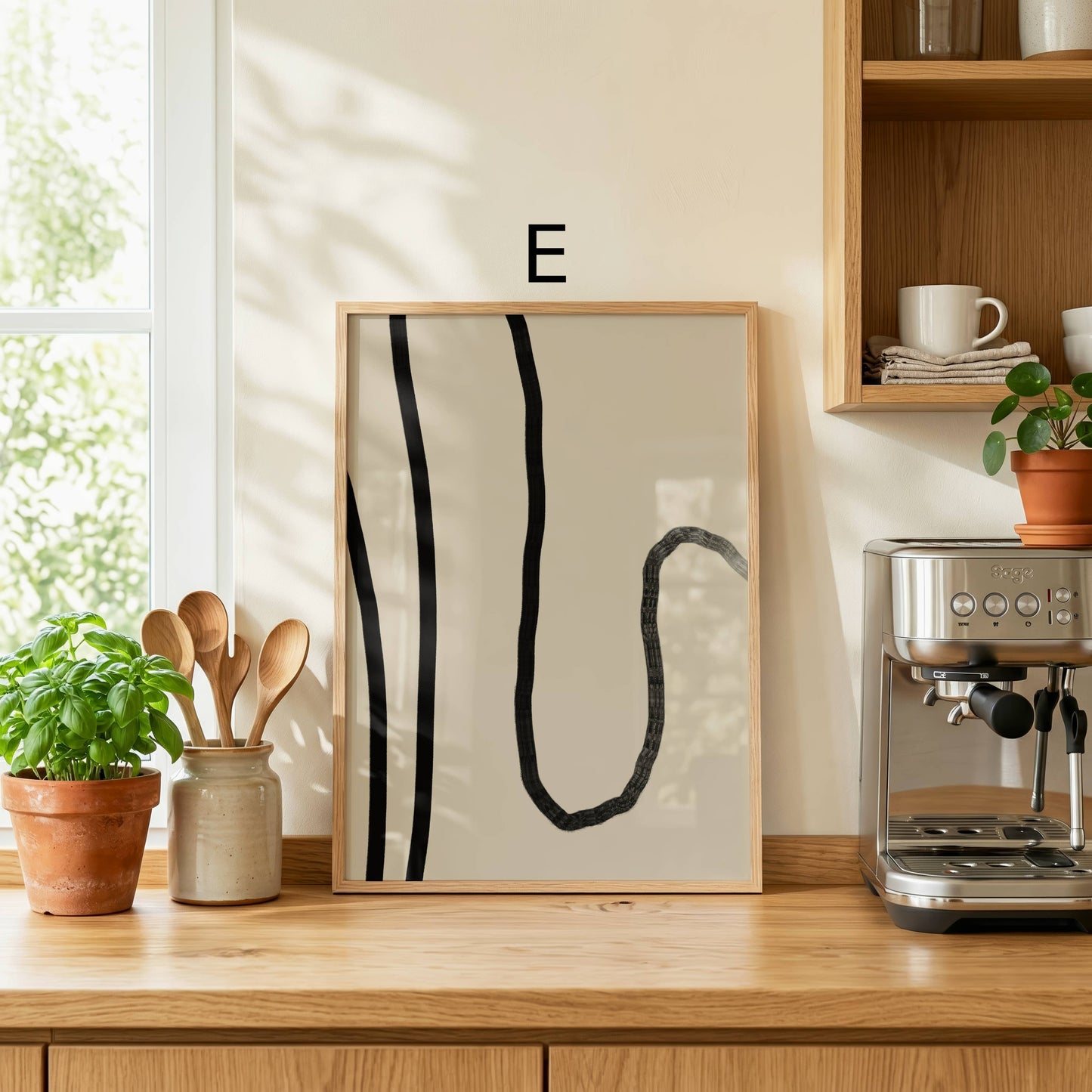 Moderne Kunst Poster · Geschenkidee · Abstrakte Formen Line Art Frauenporträt und Minimalistische Wandkunst · Dekoprint ohne Rahmen