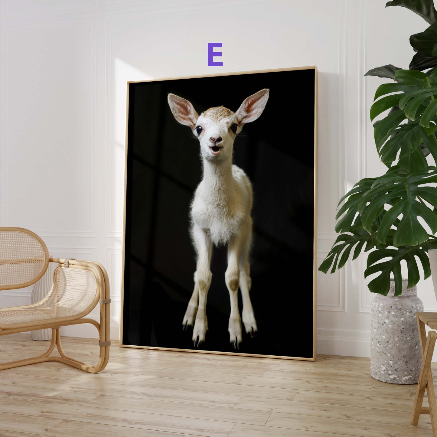 Niedliche Ziegen Poster · Geschenkidee · Ziegen, Zicklein und Lämmer · Dekoprint ohne Rahmen
