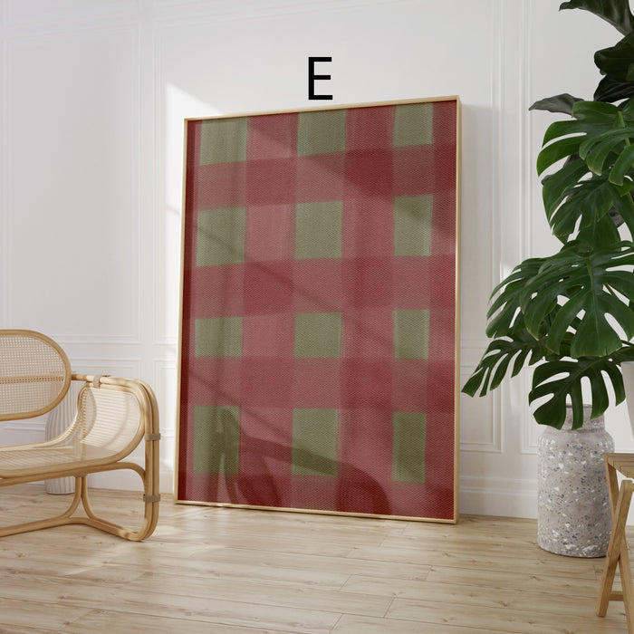 Geschenkidee · Streifen und Karo Muster Poster Ästhetische Geometrische Prints · Dekoprint ohne Rahmen | JUSTGOODMOOD