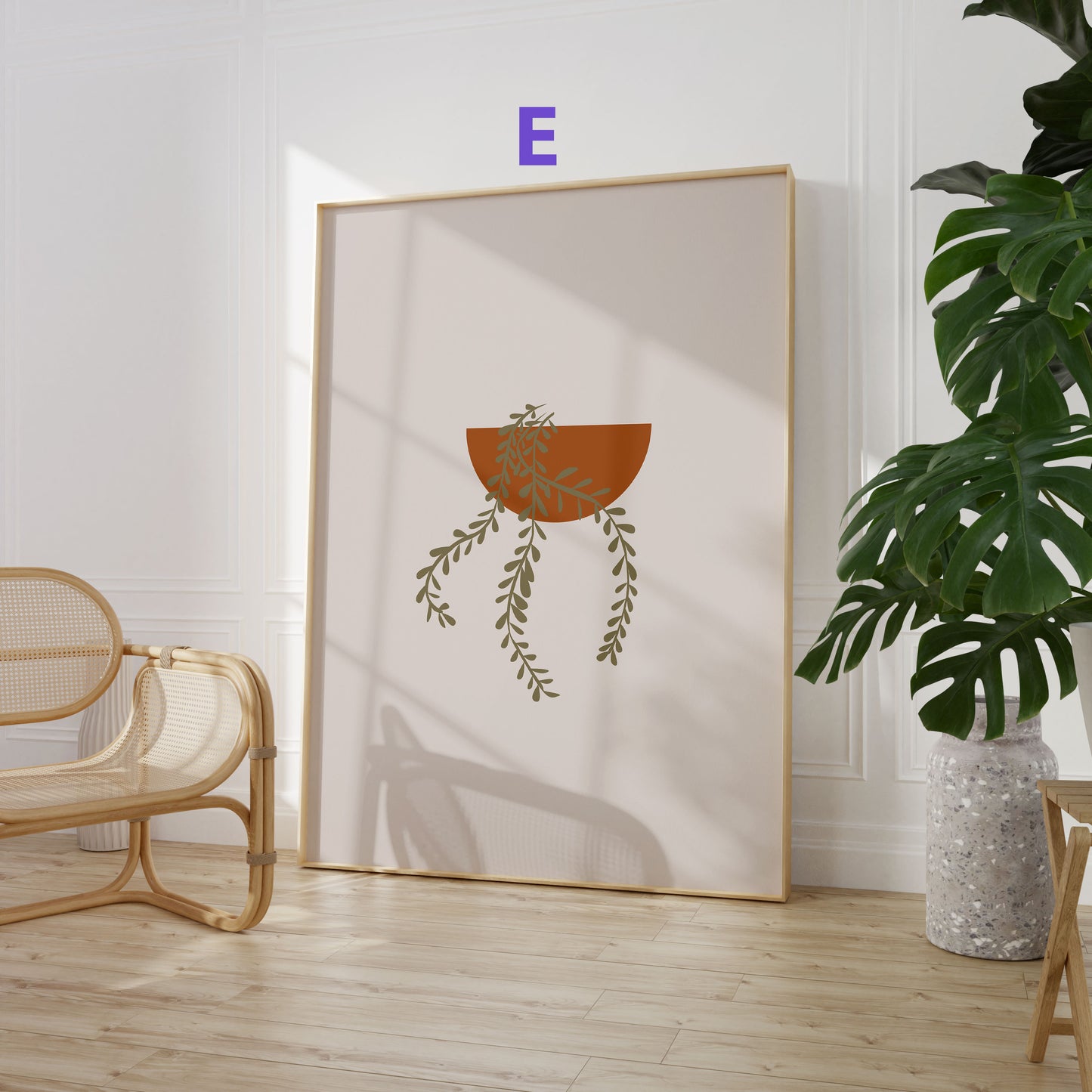 Boho Frauen Poster · Geschenkidee · Terrakotta, Minimalistische Figuren und Abstrakte Formen · Dekoprint ohne Rahmen