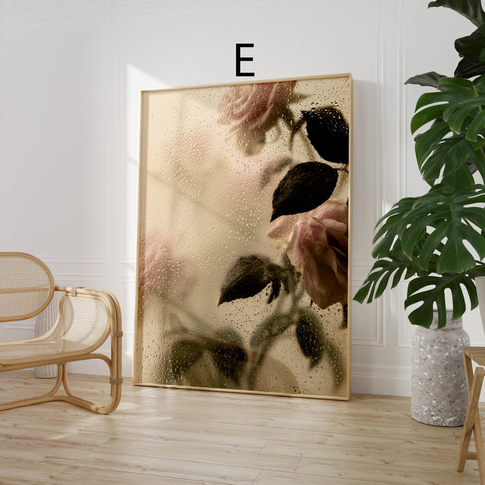Moderne Blumen Poster | Zarte Rosa Blüten | JUSTGOODMOOD